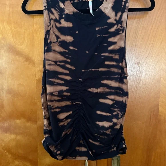 Free People Sleeveless Top - Black and Brown Shayla Tank - Picture 2 of 5